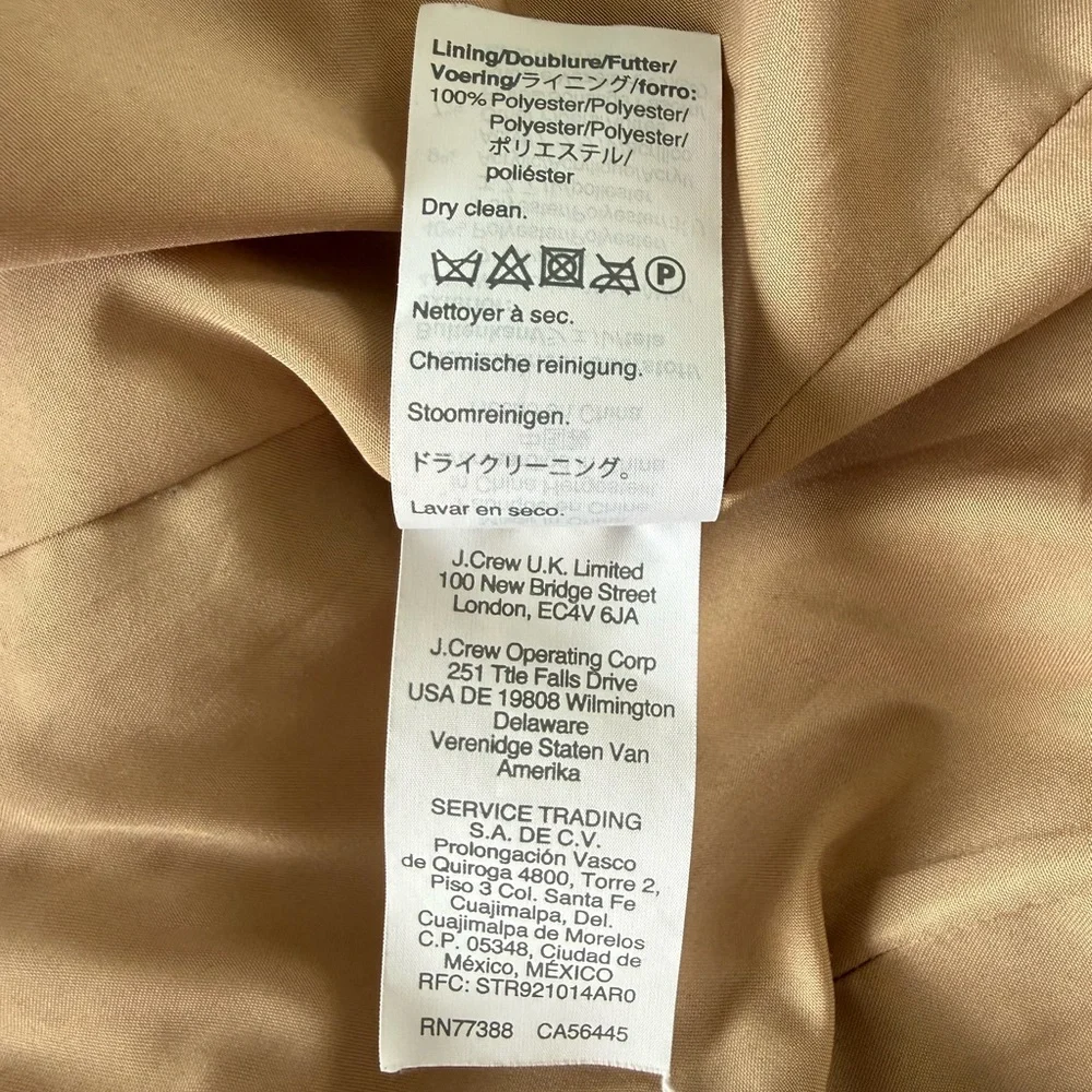 J.Crew Wool Zippered Classic Coat with Standup Collar - Picture 7 of 7